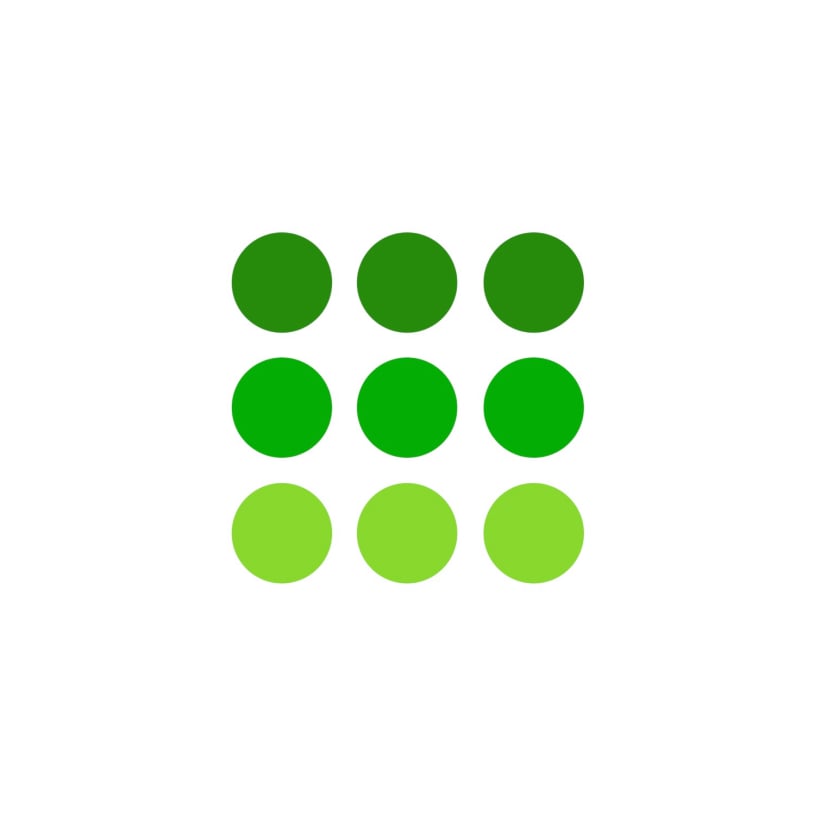 Logo der sapite GmbH, bestehend aus 9 Punkten in unterschiedlichen Grüntönen.